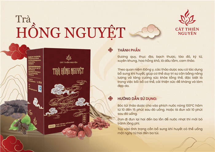 Hồng nguyệt trà hộp giấy 30 gói